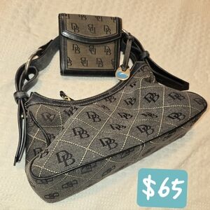 Designer Black and Gray Women's Bag Set